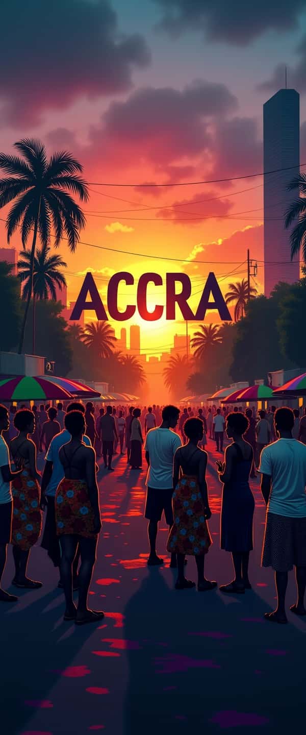 Vibrant Accra Sunset Scene Phone Case