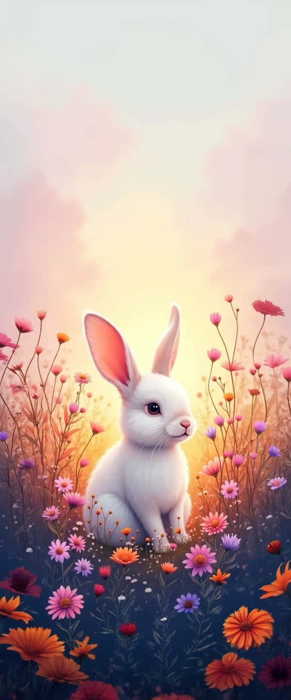 Whimsical Rabbit in Bloom Phone Case
