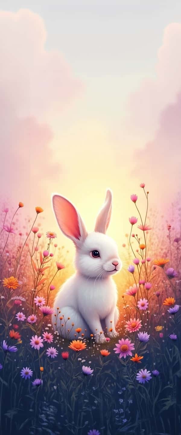Whimsical Rabbit Watercolor Scene Phone Case Whimsical Rabbit Watercolor Scene Phone Case