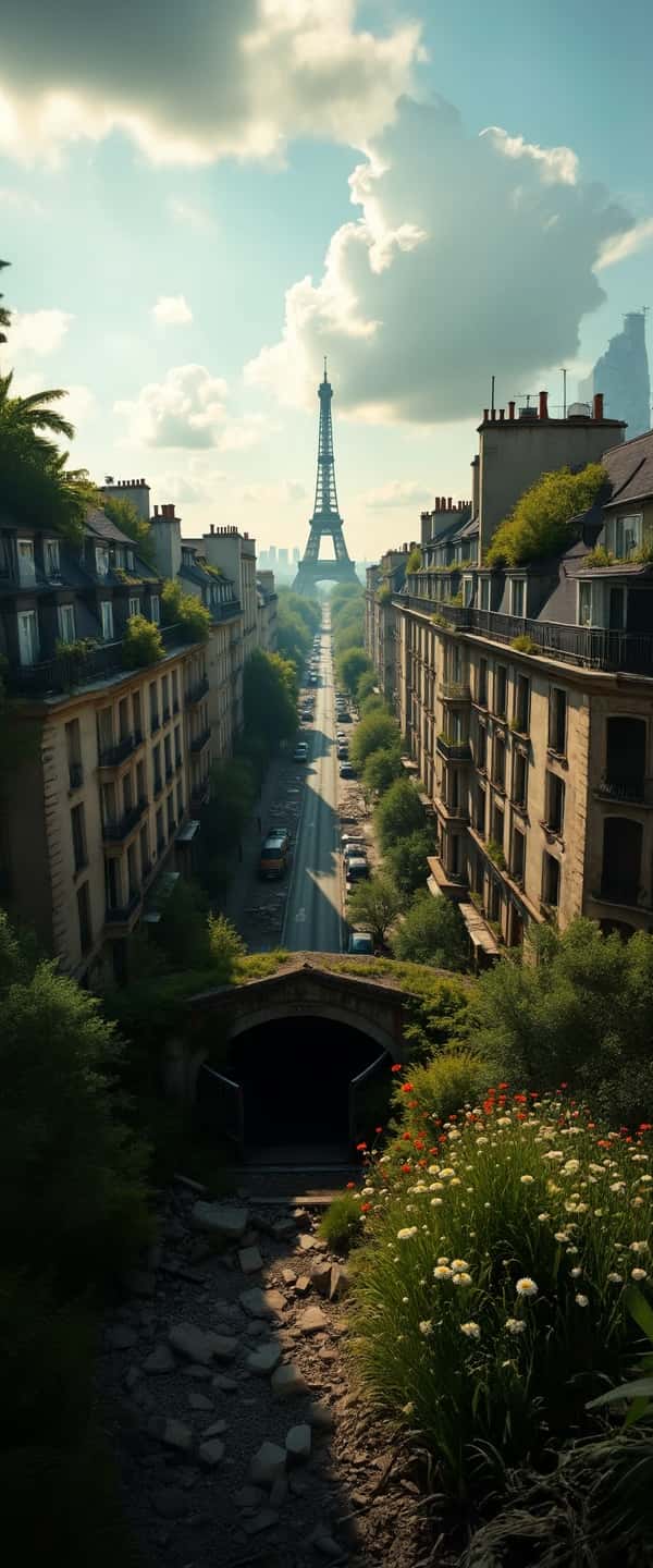 Post-Apocalyptic Paris Landscape Phone Case