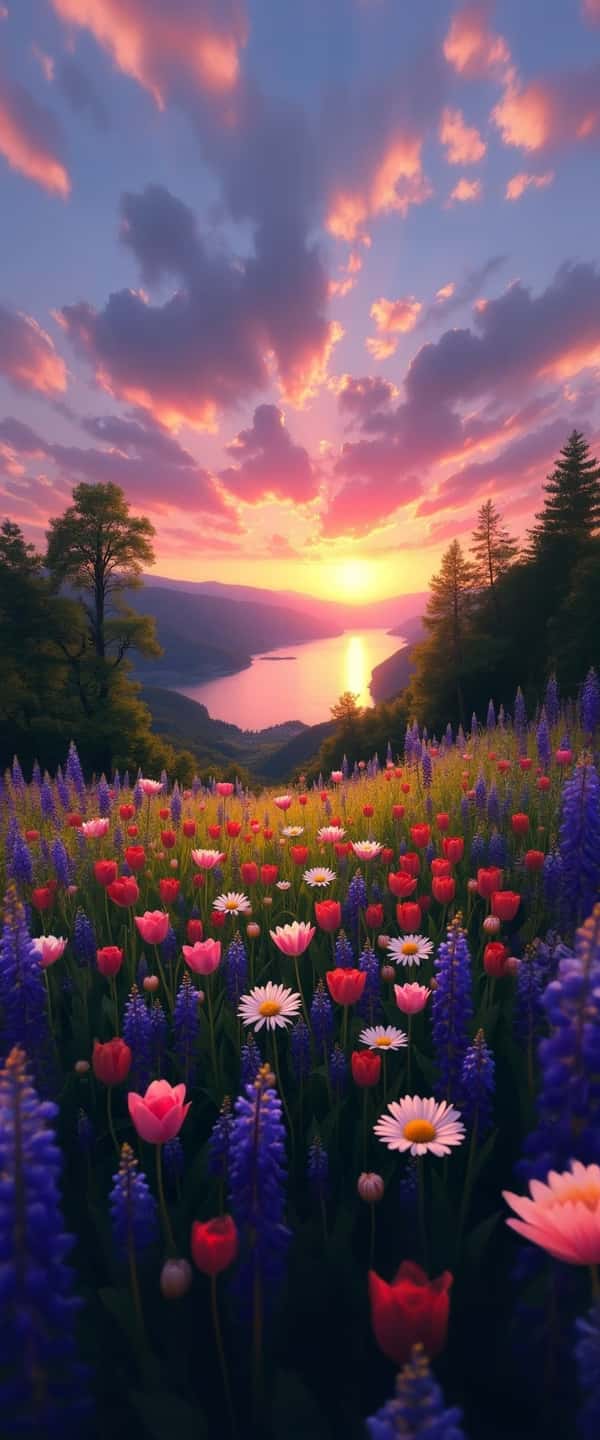 Vibrant Spring Sunset Landscape Phone Case