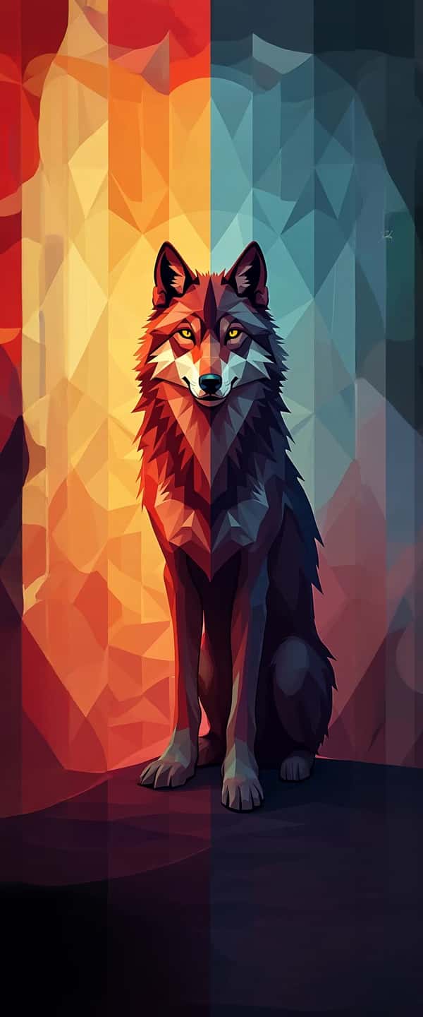 Geometric Wolf Design Phone Case Geometric Wolf Design Phone Case