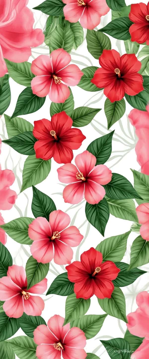 Hibiscus Floral Pattern Phone Case