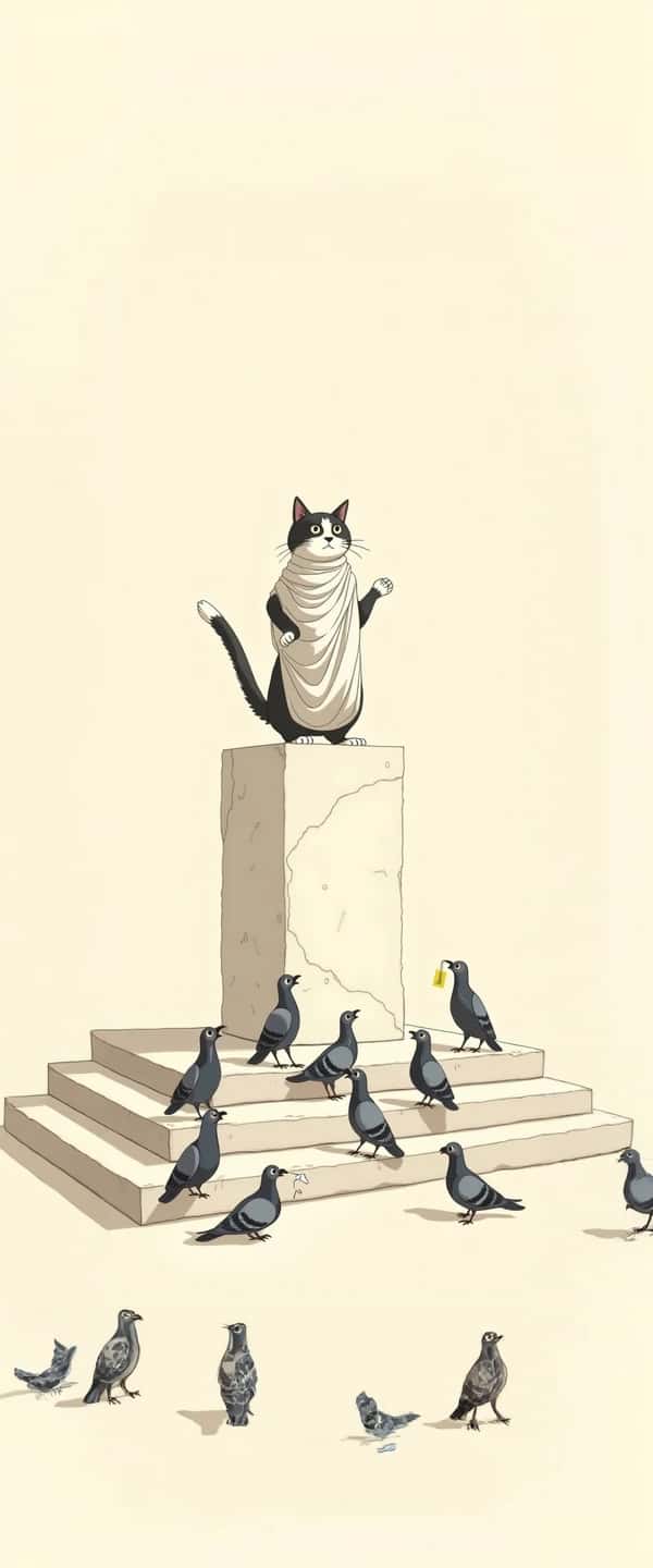 Dignified Cat in Toga Phone Case