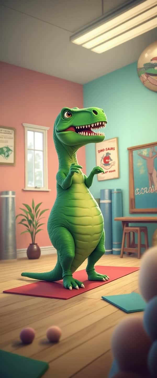 T-Rex Yoga Studio Scene Phone Case T-Rex Yoga Studio Scene Phone Case