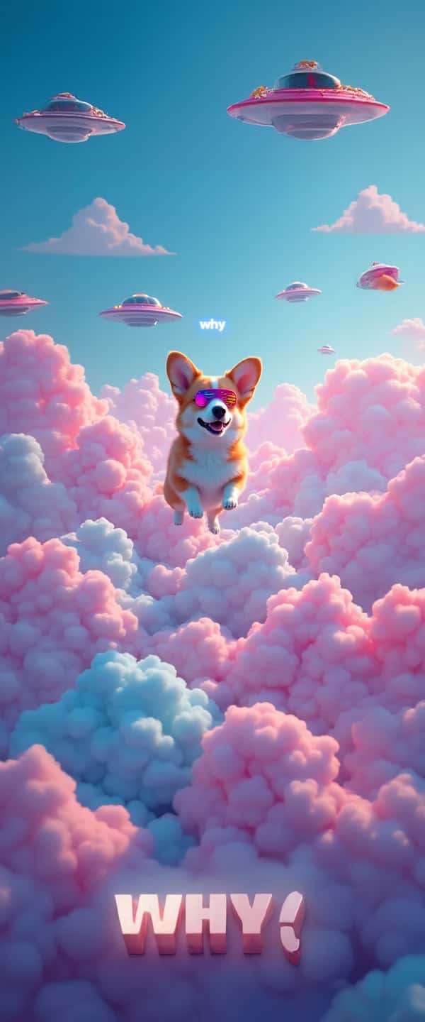 Corgi in Surreal Cloudscape Phone Case