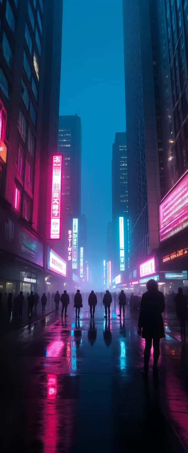 Neon Cyberpunk Cityscape Phone Case