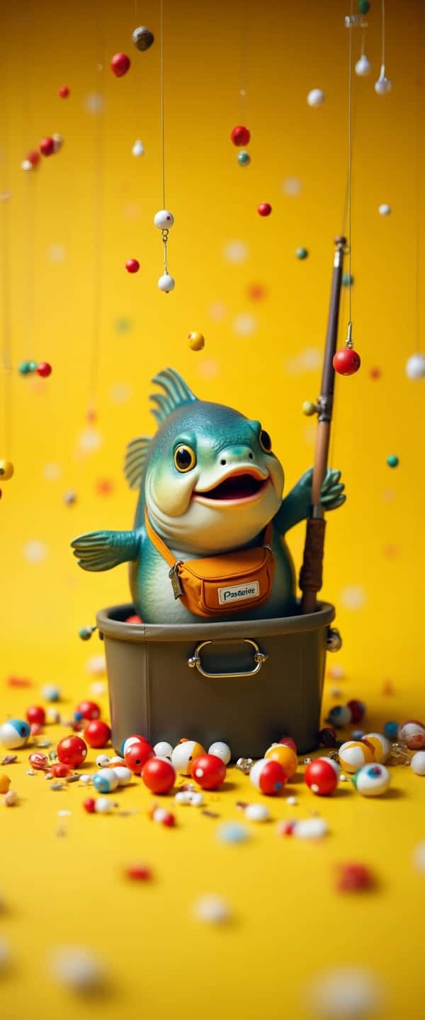 Friendly Fish with Tackle Box Phone Case
