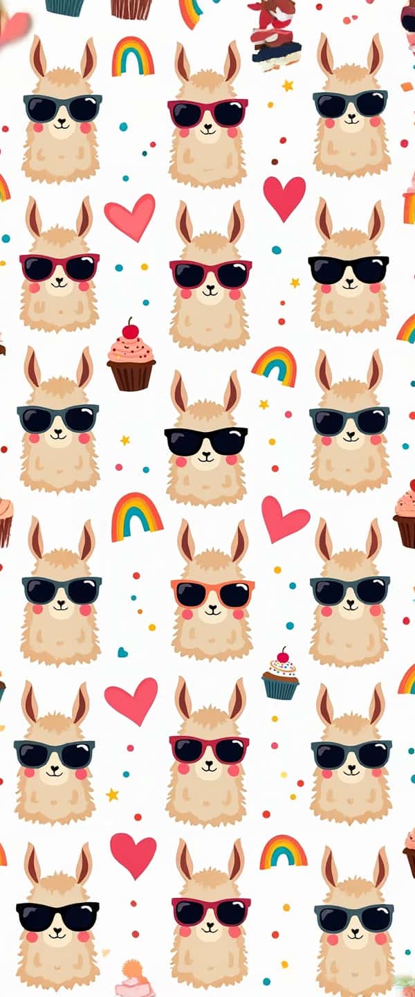 Cheeky Llamas Pattern Design Phone Case