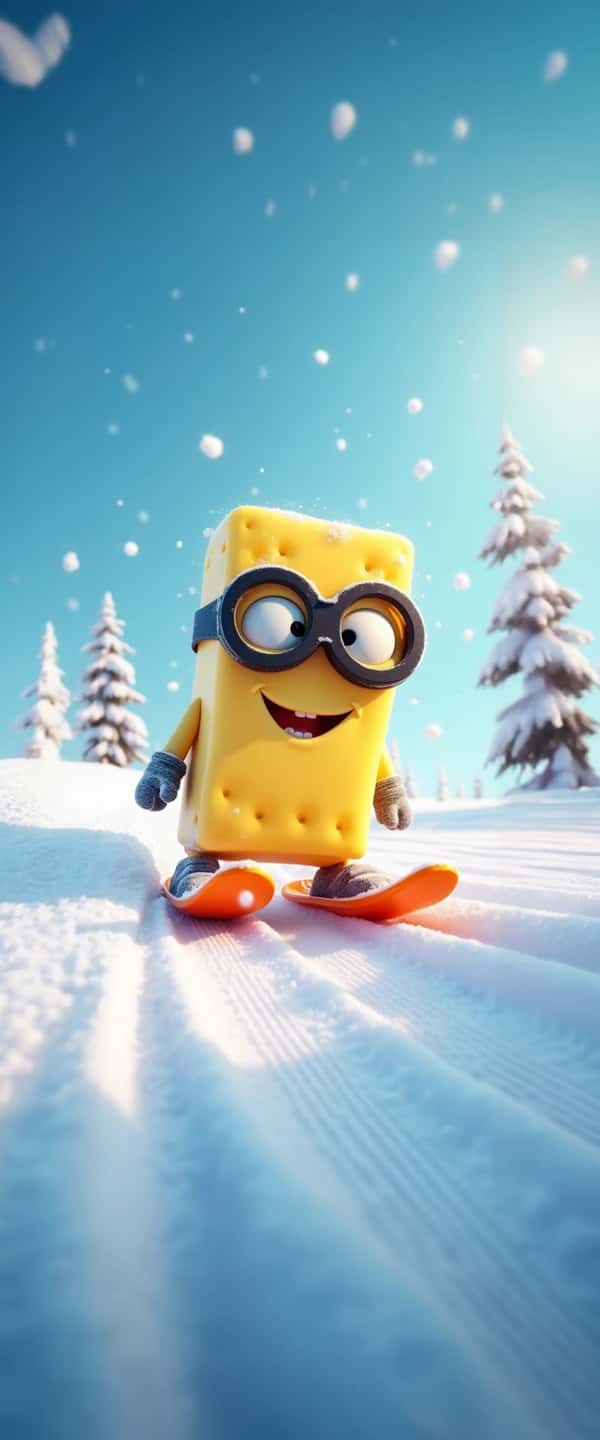 Playful Butter on Sled Phone Case