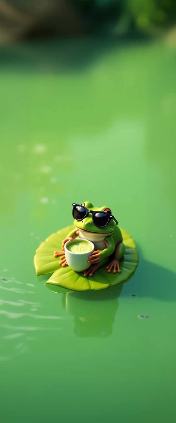 Chic Frog on Lily Pad Phone Case Chic Frog on Lily Pad Phone Case