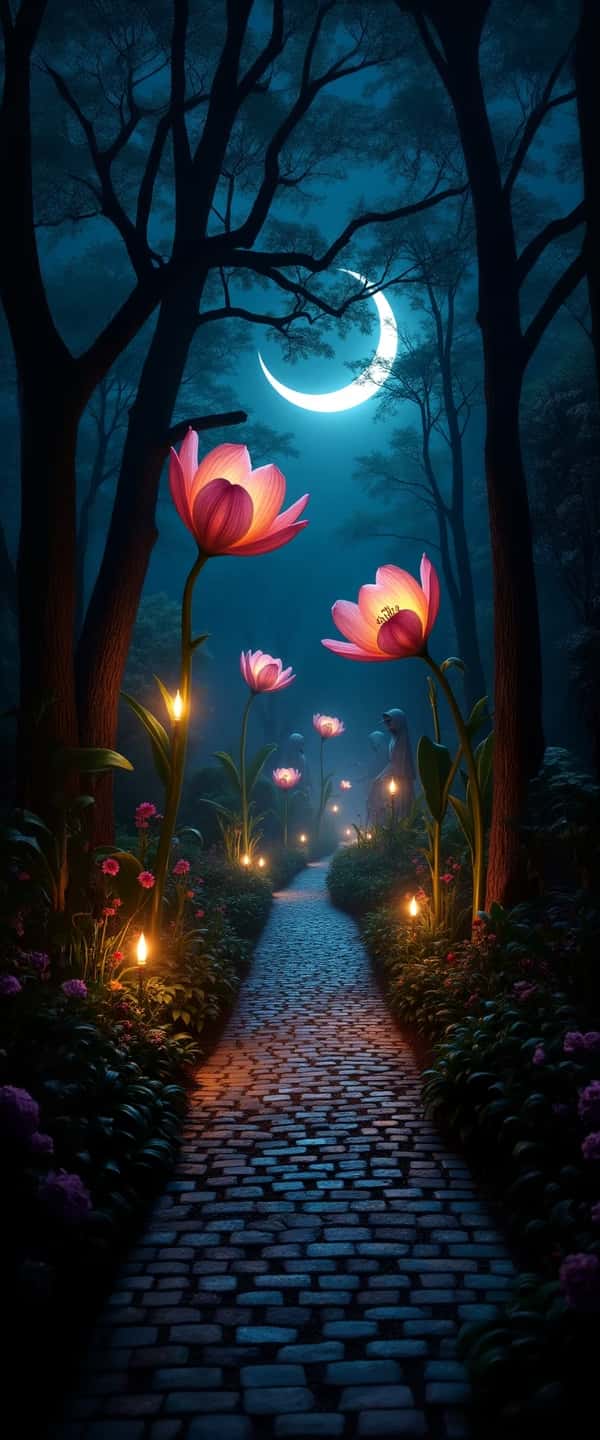 Whimsical Nighttime Garden Phone Case Whimsical Nighttime Garden Phone Case