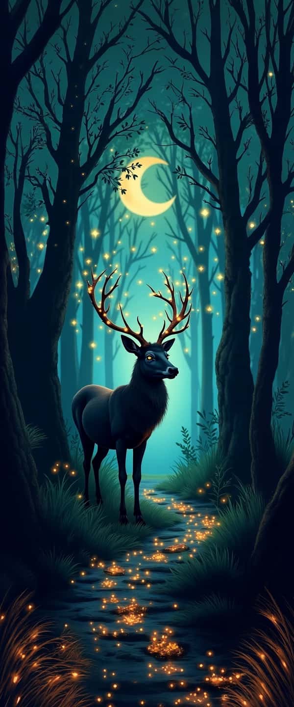 Mystical Twilight Forest Design Phone Case