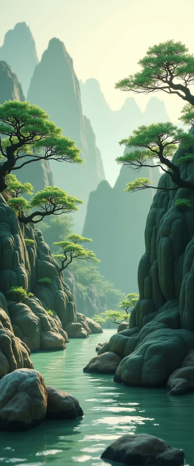 Tranquil Jade Stone Landscape Phone Case Tranquil Jade Stone Landscape Phone Case