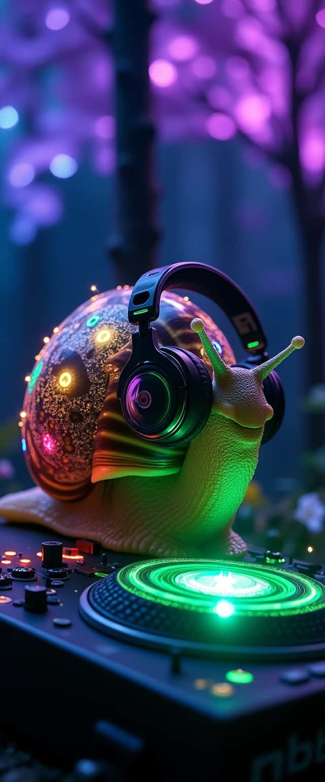 Electrifying Snail DJ Scene Phone Case Electrifying Snail DJ Scene Phone Case