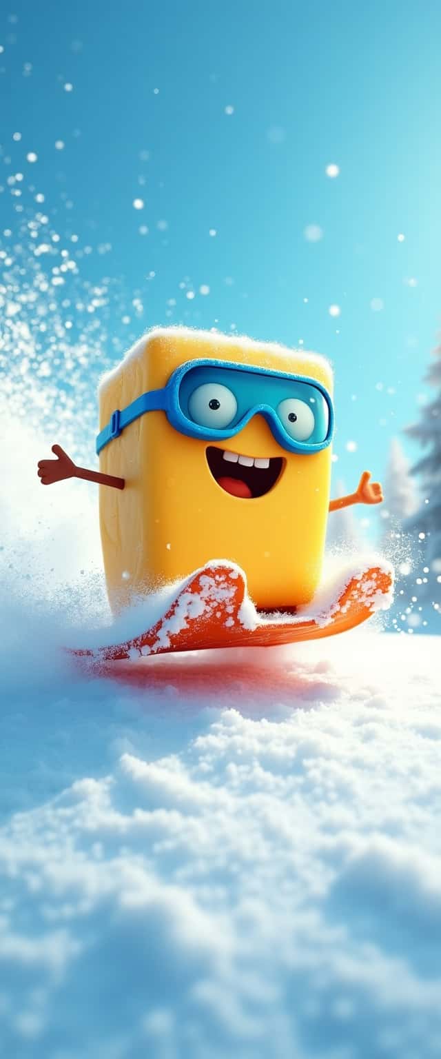 Cheeky Butter Cube on Sled Phone Case