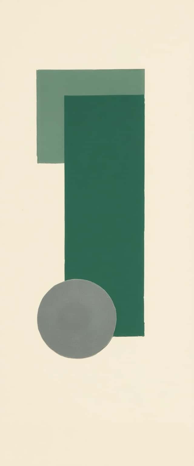 Emerald Green and Gray Composition Phone Case