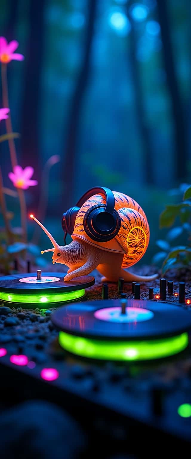 DJ Snail in Enchanted Forest Phone Case DJ Snail in Enchanted Forest Phone Case