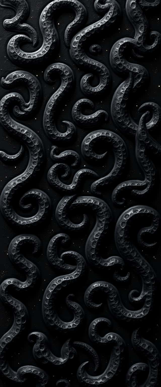 Terrifying Tentacles with Cosmic Background Phone Case