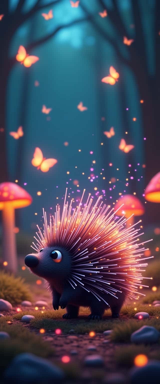 Vibrant Porcupine in Forest Phone Case