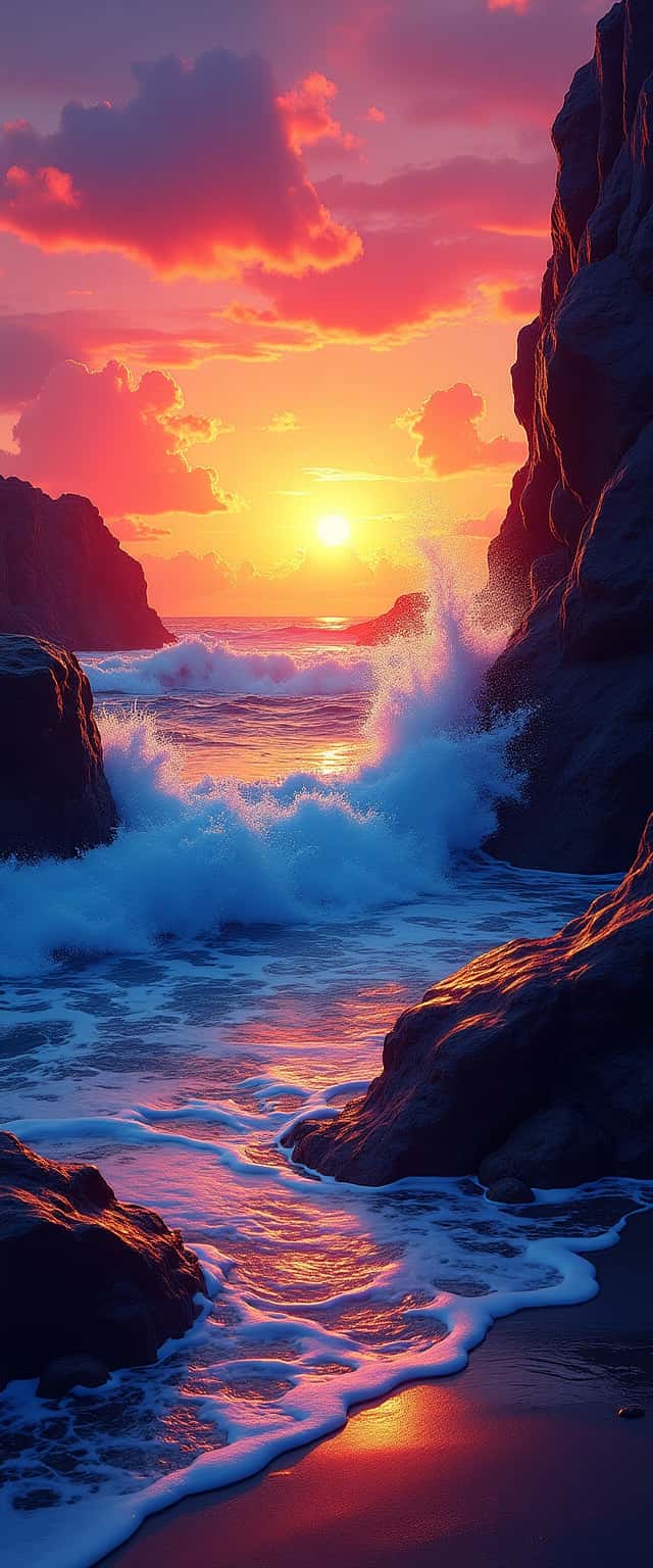 Surreal Ocean Sunset Design Phone Case Surreal Ocean Sunset Design Phone Case