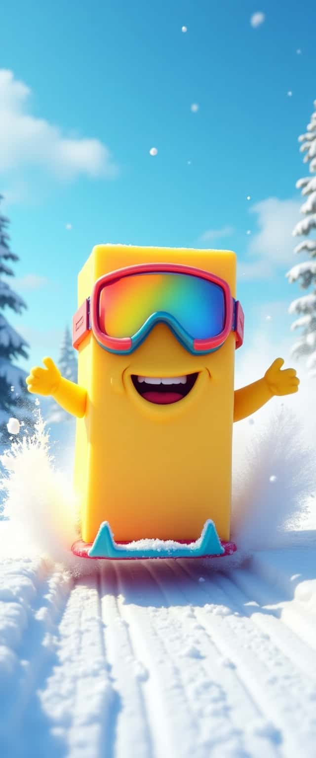 3D Butter Block on Sled Phone Case 3D Butter Block on Sled Phone Case