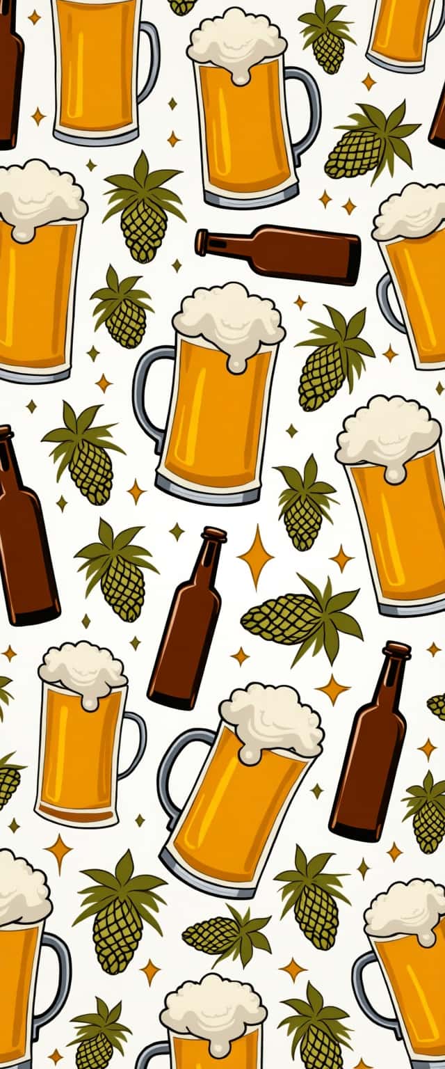 Frosty Beer Mug Pattern Phone Case Frosty Beer Mug Pattern Phone Case