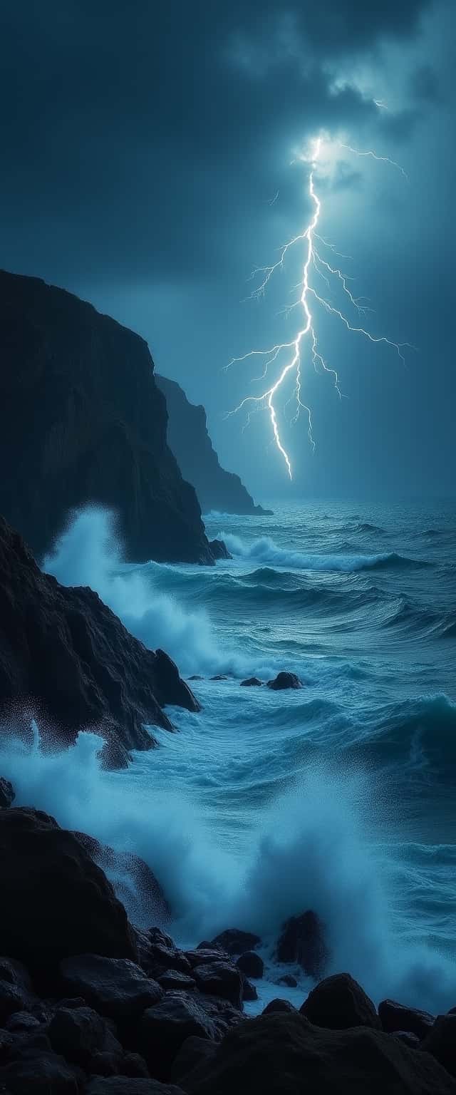 Dramatic Thunderstorm Seascape Phone Case