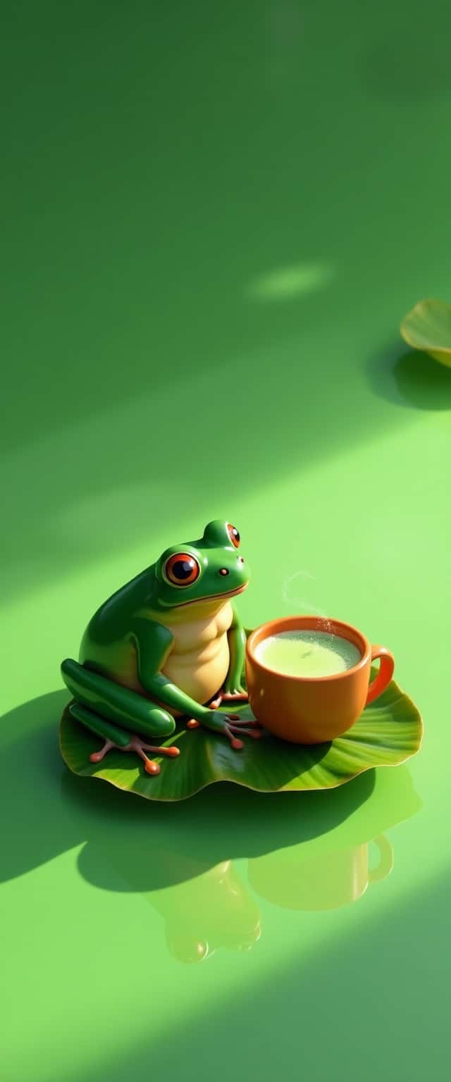 Sleek Frog on Lily Pad Phone Case