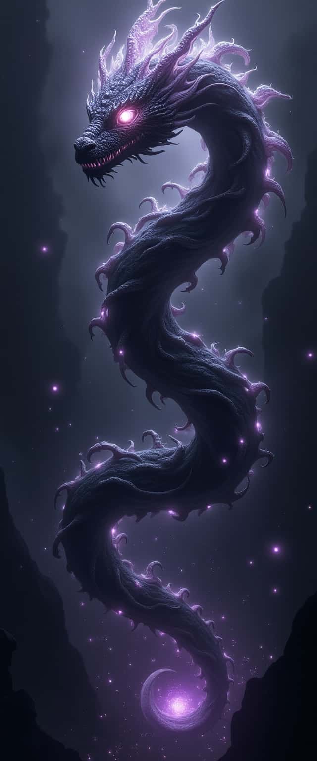 Abyssal Serpent in Void Phone Case Abyssal Serpent in Void Phone Case