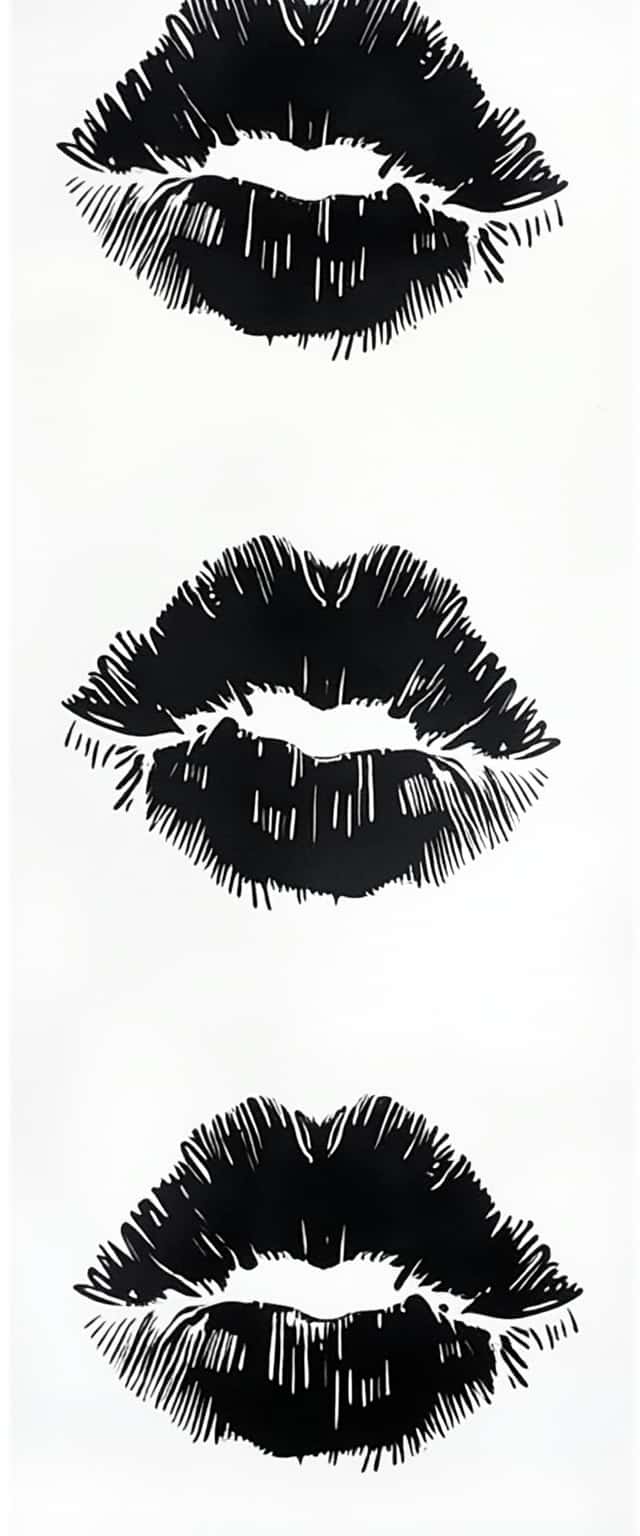 Black and White Kiss Print Design Phone Case Black and White Kiss Print Design Phone Case