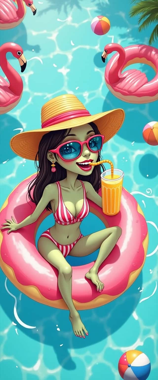 Zombie Pool Party Vibes Phone Case Zombie Pool Party Vibes Phone Case
