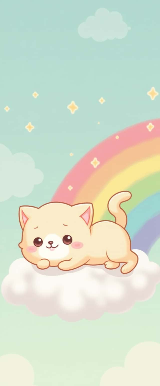 Playful Cat on Cloud Phone Case