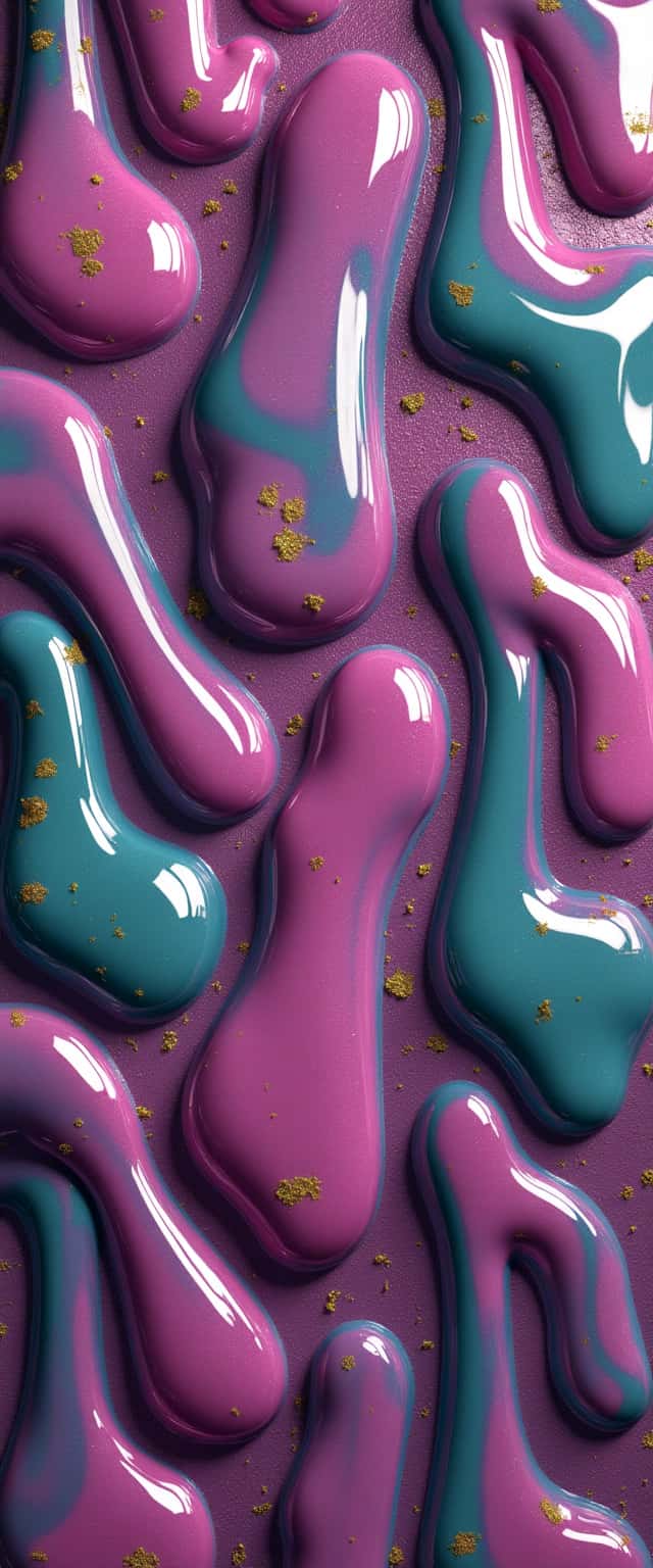 Retro Liquid Shapes Pattern Phone Case