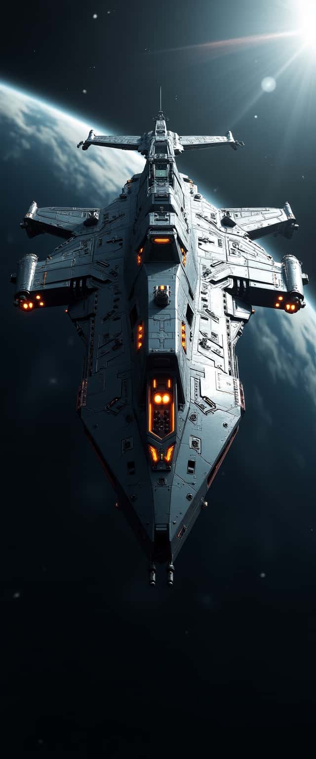 Intricate Sci-Fi Dreadnought Spaceship Phone Case Intricate Sci-Fi Dreadnought Spaceship Phone Case