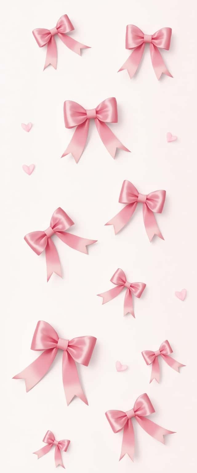 Pink Satin Bow Arrangement Phone Case Pink Satin Bow Arrangement Phone Case