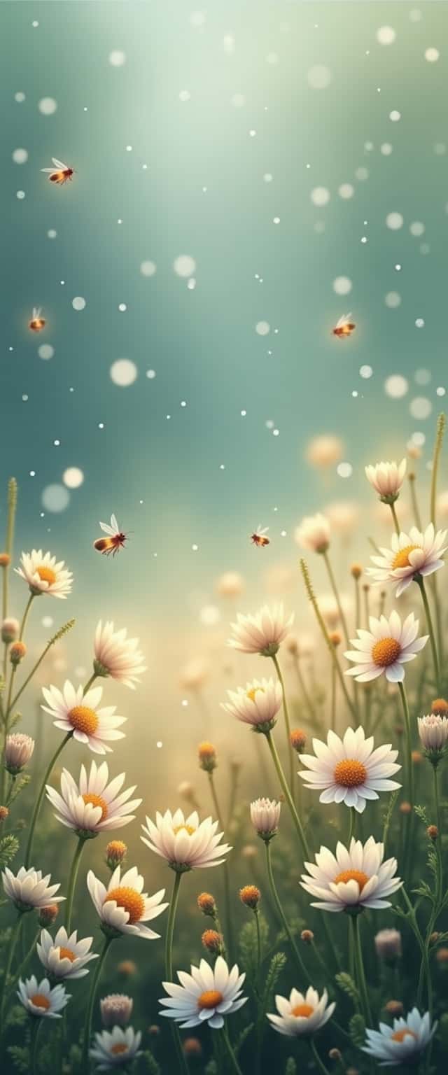 Serene Winter Landscape with Flowers Phone Case