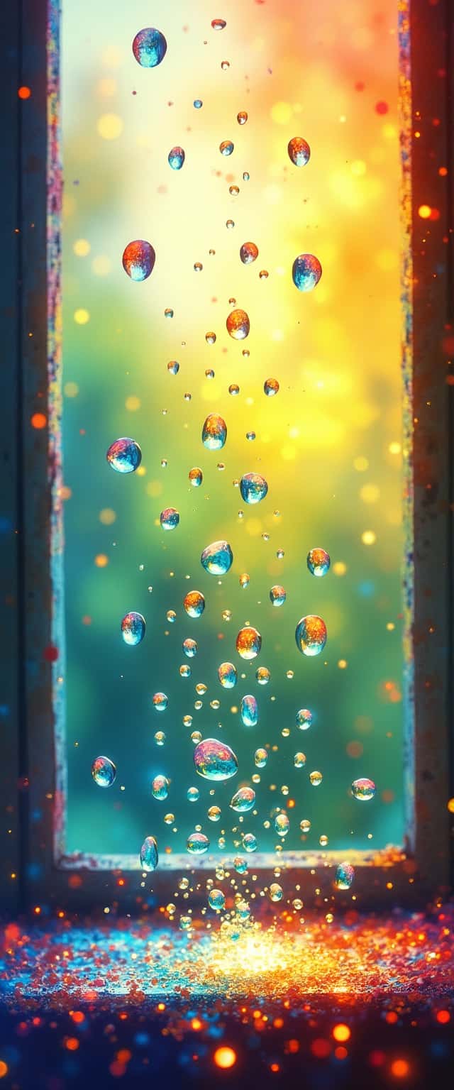 Colorful Raindrops on Window Phone Case Colorful Raindrops on Window Phone Case