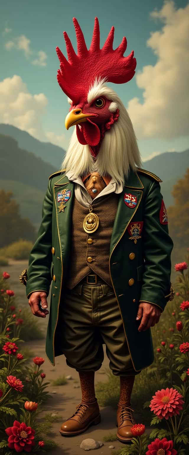 Elderly Chicken Veteran Character Phone Case