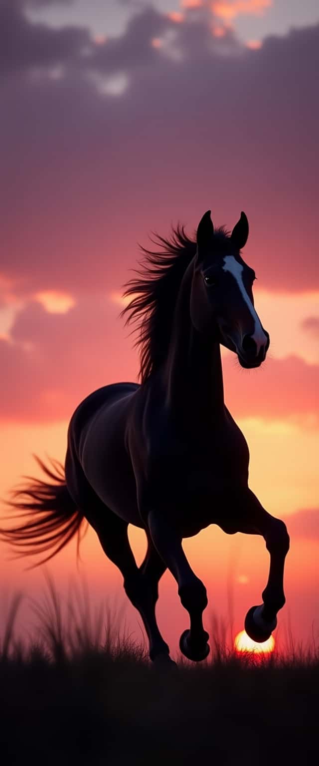 Dynamic Charging Horse Sunset Phone Case