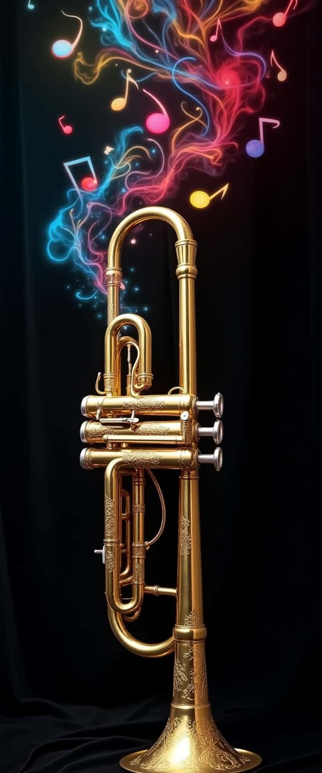 Vintage Trumpet With Musical Notes Phone Case Vintage Trumpet With Musical Notes Phone Case