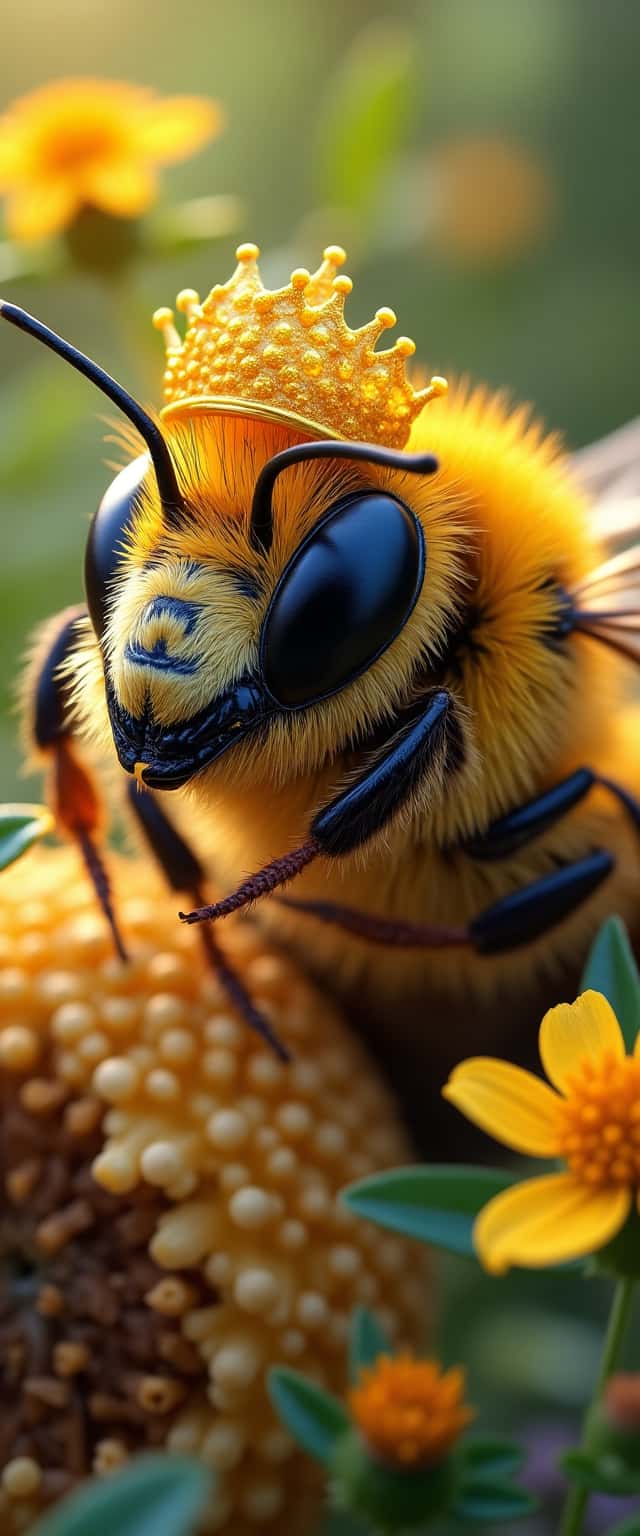 Regal Queen Bee with Honeycomb Phone Case Regal Queen Bee with Honeycomb Phone Case