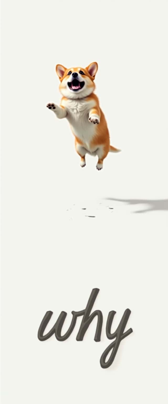 Gravity-Defying Corgi Design Phone Case