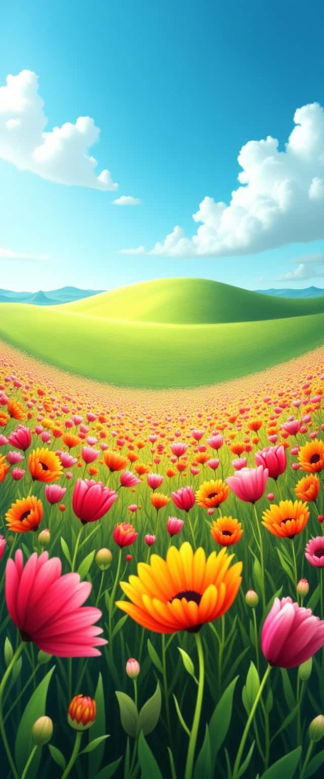 Vibrant Flower Garden Landscape Phone Case