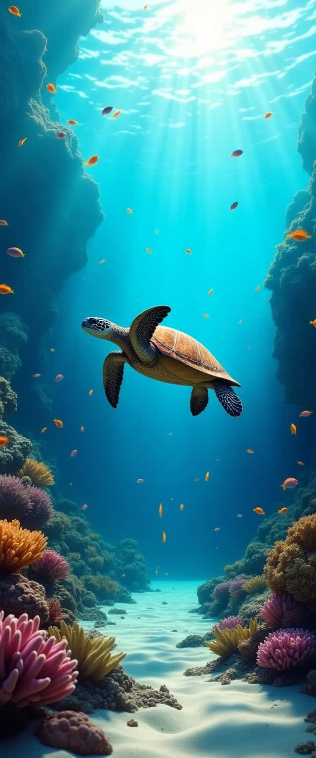 Underwater Sea Turtle Scene Phone Case Underwater Sea Turtle Scene Phone Case