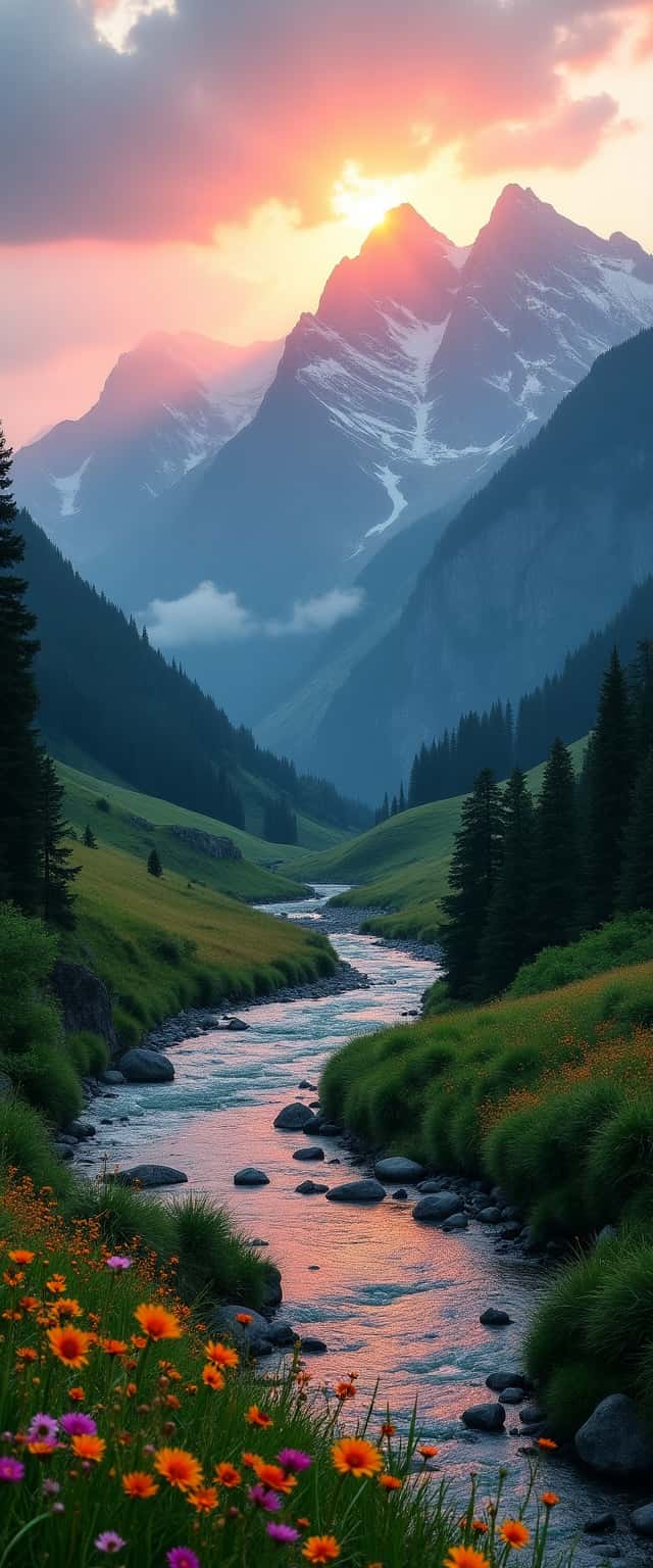 Mountain Range at Dawn Phone Case