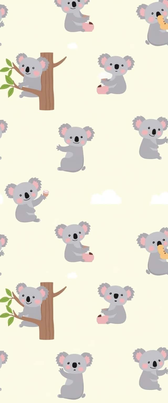 Playful Koala Pattern Design Phone Case Playful Koala Pattern Design Phone Case