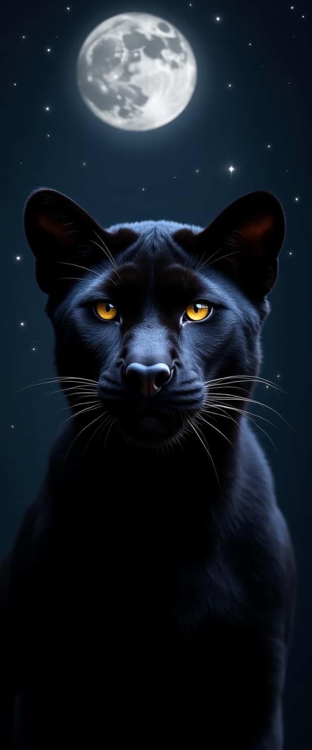 Dramatic Black Puma Portrait Phone Case