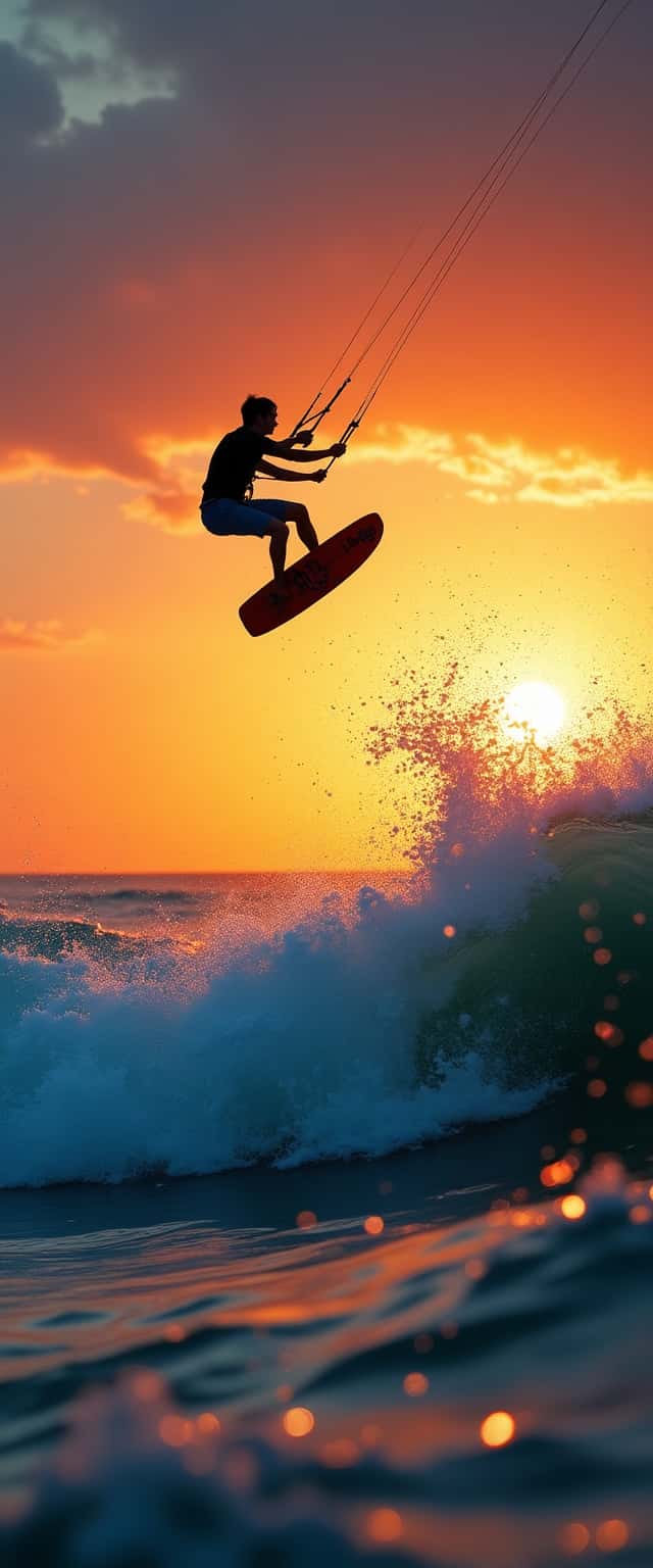 Kitesurfer Sunset Scene Phone Case Kitesurfer Sunset Scene Phone Case