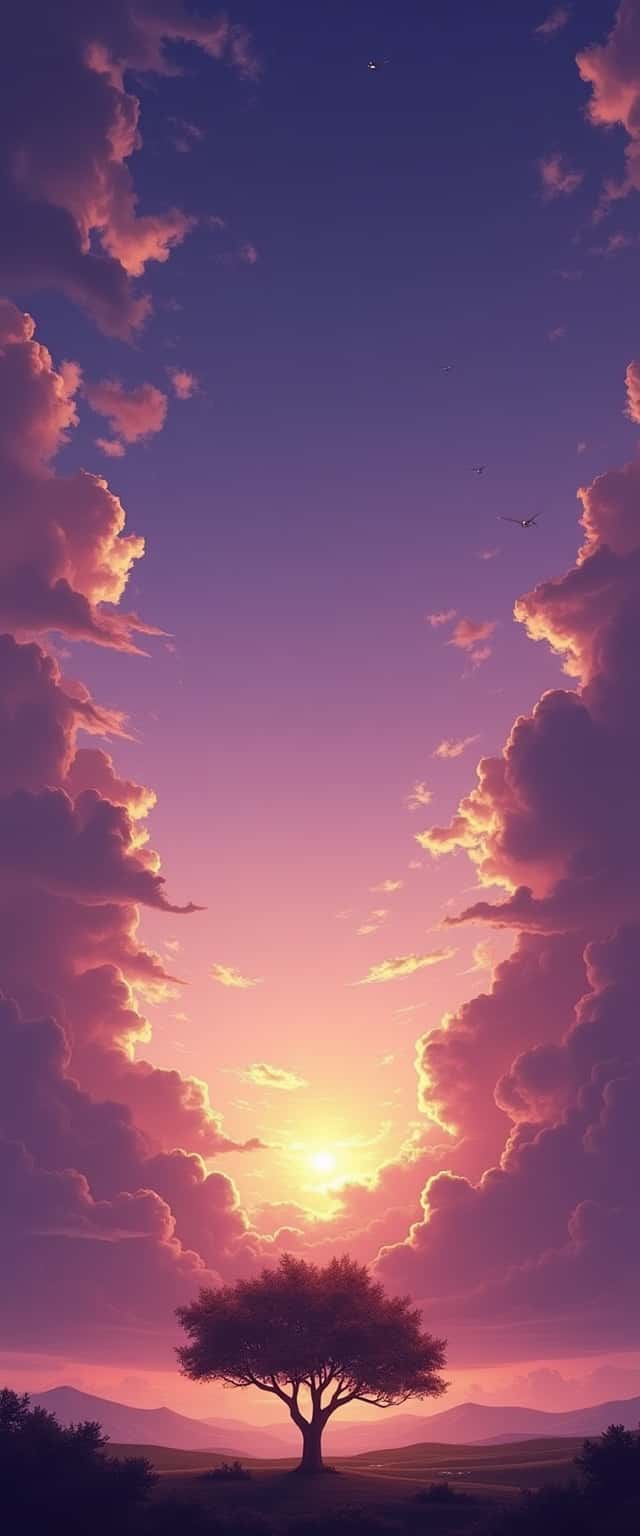 Majestic Sunset with Tree Phone Case Majestic Sunset with Tree Phone Case